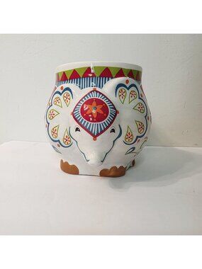 Pier 1 Imports Ceramic Boho Painted Elephant Coffee Mug by Dolomite